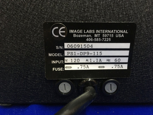 IMAGE LABS INTERNATIONAL PS1-DP9-115 CCD CAMERA LINEAR POWER SUPPLY