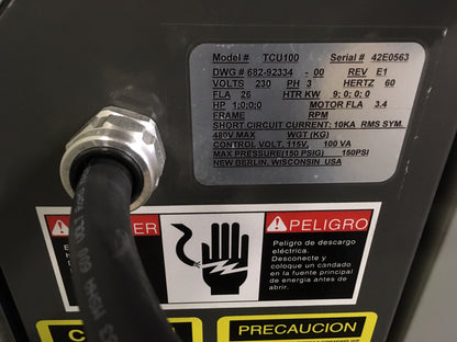 AEC APPLICATION ENGINEERING TCU100 230V 3PH 60HZ TEMPERATURE CONTROL UNIT -PARTS