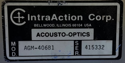INTRAACTION CORP ACOUSTO-OPTIC MODULATOR AGM-406B1 FREQUENCY SHIFTER