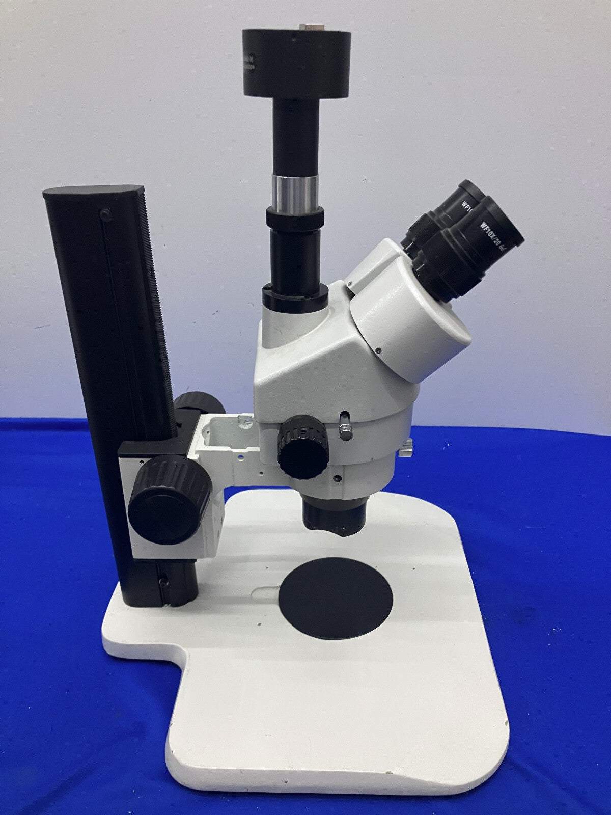 NON BRAND TRINOCULAR STEREO ZOOM MICROSCOPE MAGNIFICATION IS 7-45X 10X EYEPIECES