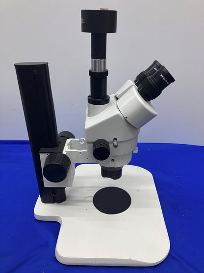NON BRAND TRINOCULAR STEREO ZOOM MICROSCOPE MAGNIFICATION IS 7-45X 10X EYEPIECES