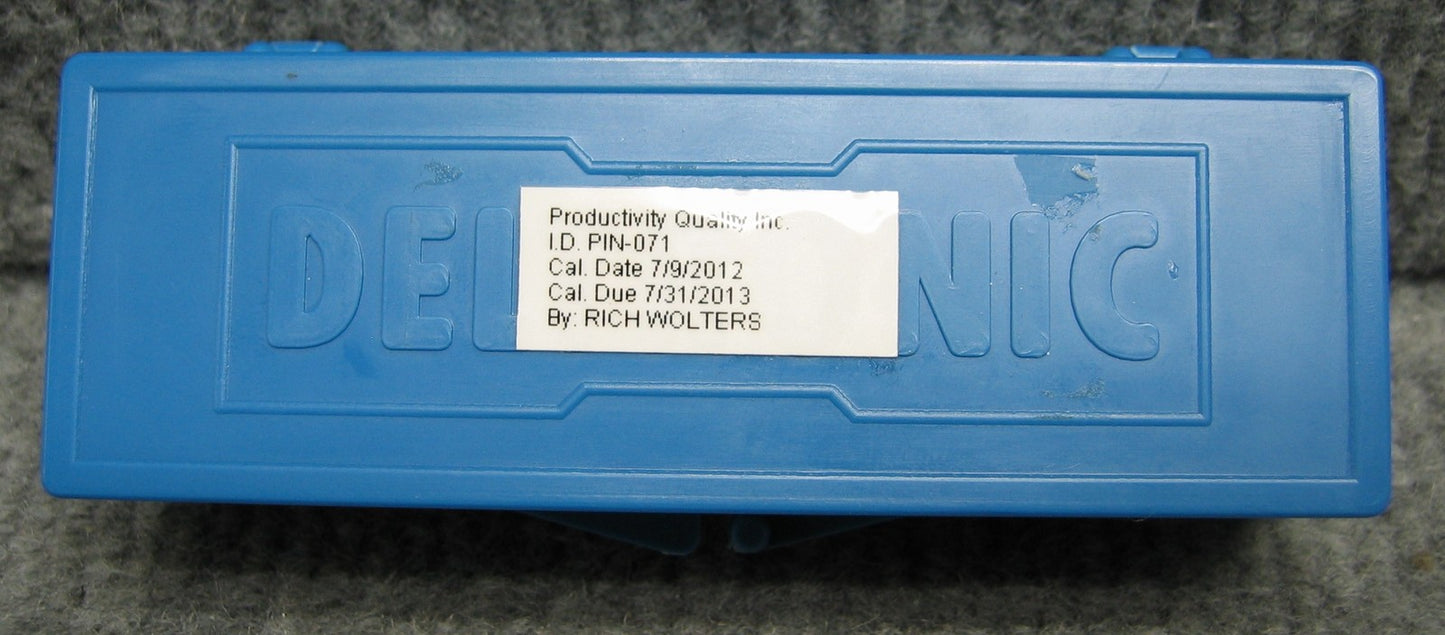 DELTRONIC 0.9750 / 24.7650mm PIN GAGE GAUGE LENGTH 3.5"