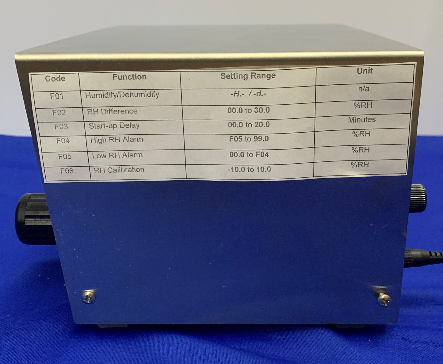 ESSICCATORE DI UMIDITÀ CON CONTROLLO AUTOMATICO DI SPURGO CLEATECH HUMODULE CON MOBILE/SUPPORTO