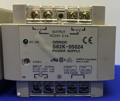 Lot of 2 OMRON S82K-05024 POWER SUPPLY.