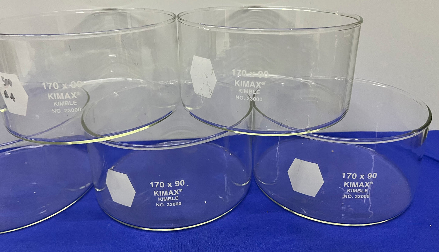 KIMAX®  KIMBLE 170x90mm CRYSTALLIZING DISH 23000 - 1 LOT QTY 7