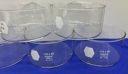KIMAX®  KIMBLE 170x90mm CRYSTALLIZING DISH 23000 - 1 LOT QTY 7