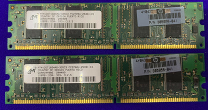QTY 4 - HP / HEWLETT PACKARD 305956-041 DIMM MEMORY MODULES 128MB