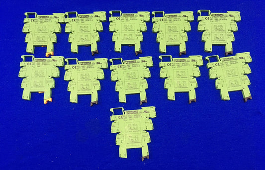 Qty 11 - PHOENIX CONTACT PLC-BSC-24DC/21/2966016/29 66 01 6 RELAY SOCKET