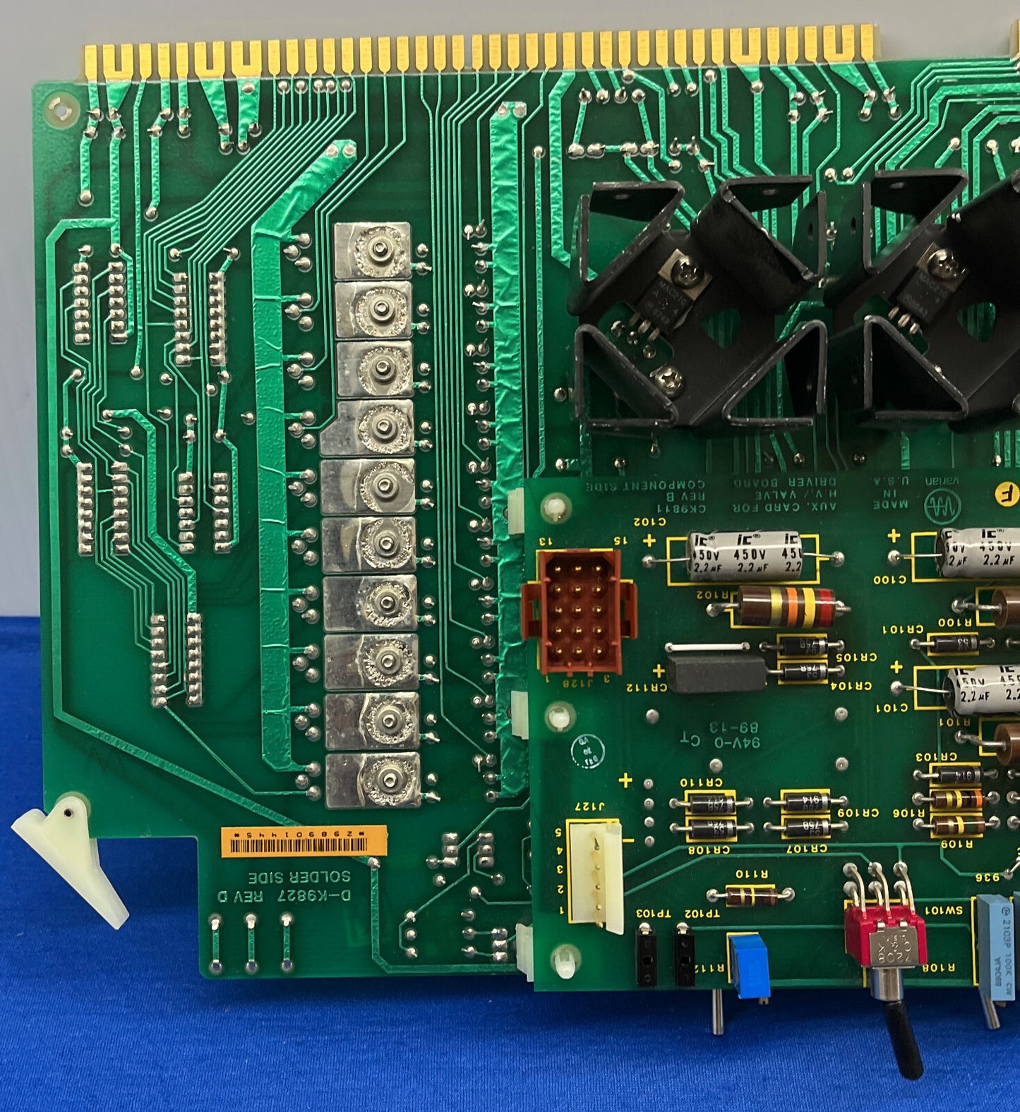 VARIAN HIGH VOLT VAL. DRIVER BOARD D-K9827 REV. D COMP. SIDE UL94V-0 D-9828 RevM