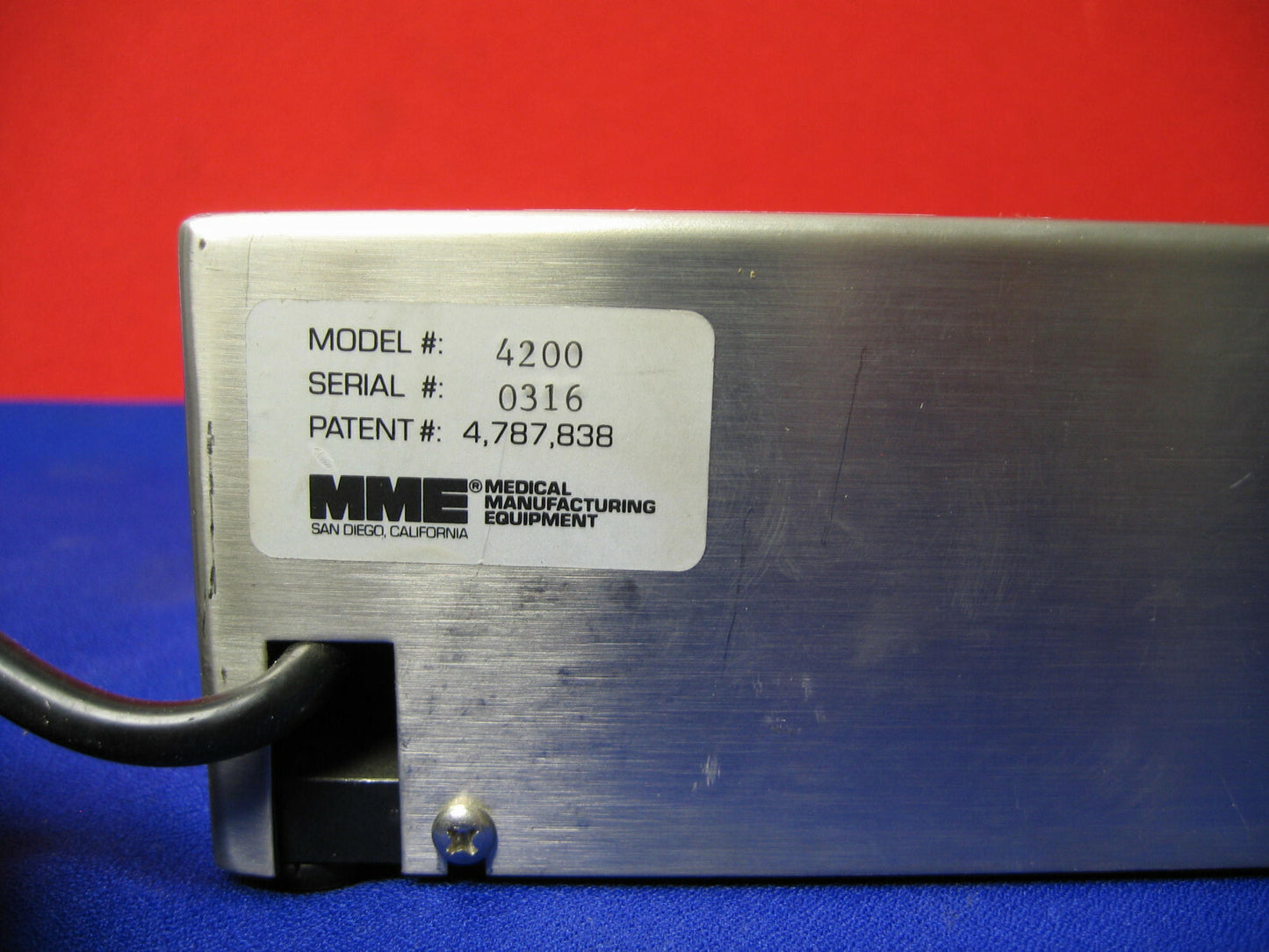 EQUIPO DE FABRICACIÓN MÉDICA 4200 CONTROL NEUMÁTICO CON INTERRUPTOR DE PIE