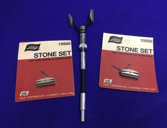 LISLE ® QTY 1 - USED 10500 BRAKE CYLINDER HONE AND QTY 2 NEW STONE SETS