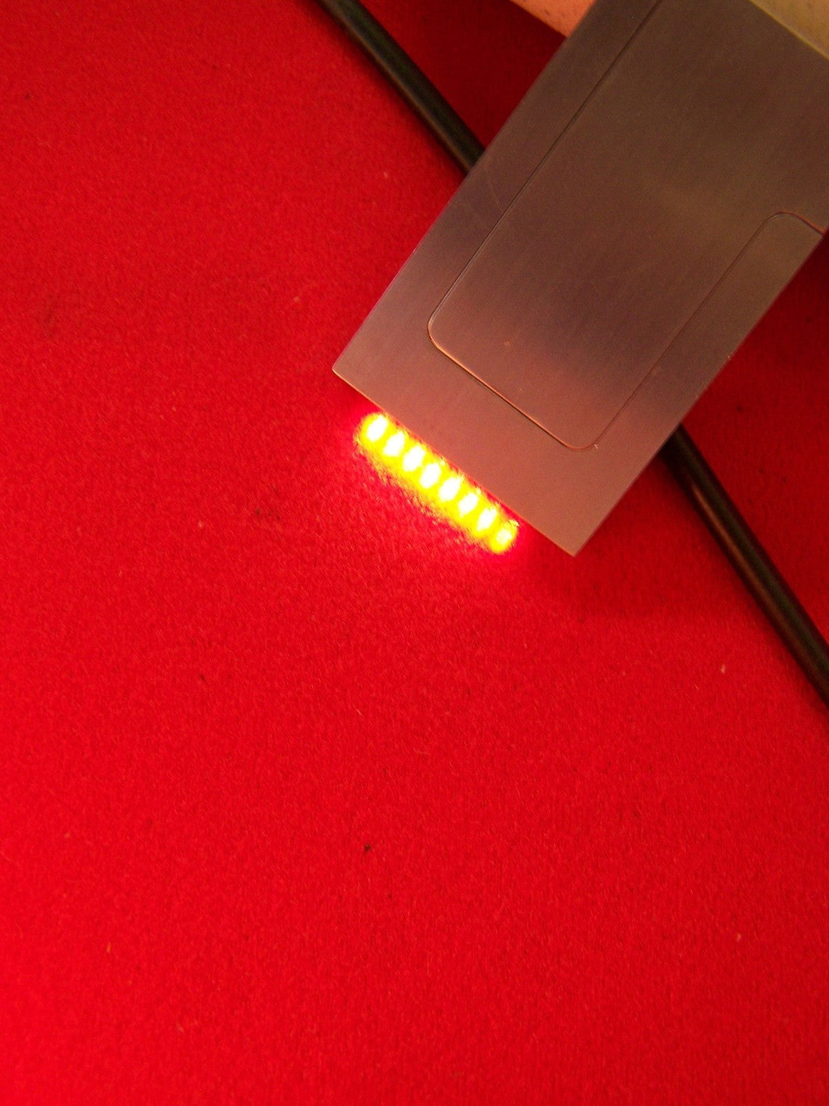 FIBER OPTIC LIGHT CABLE 65MM X 38 MM X 6.9 MM THICK SS RETANGLE 8 CHANNEL LIGHT