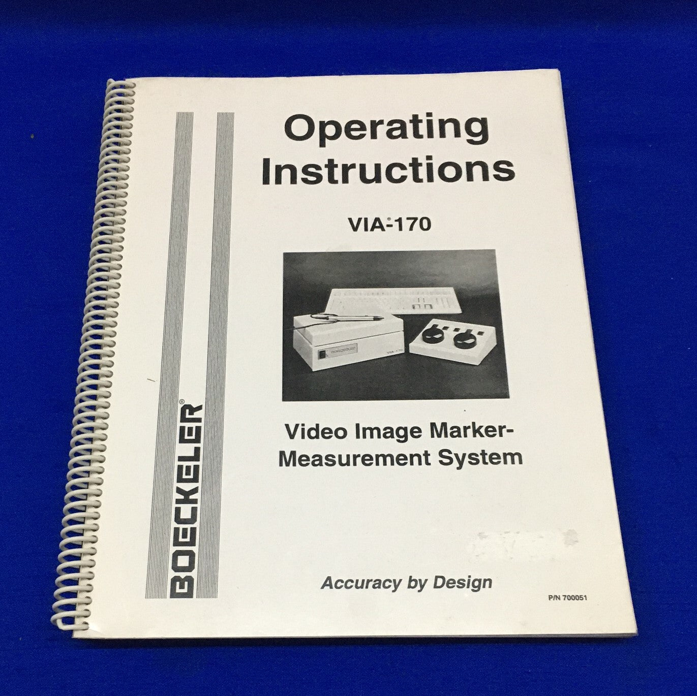 BOECKELER ®VIA-170 /700051 OPERATING INSTRUCTIONS MANUAL