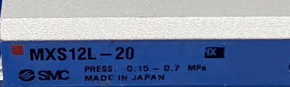 SMC MXS12L-20 TABLE SLIDE GUIDED AIR CYLINDER