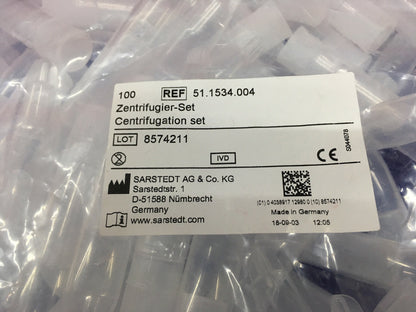 SARSTEDT AF & CO. KG 51.1534.004 / 51.1534 CENTRIFUGATION SET