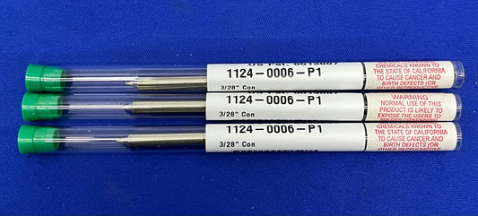 PACE 1124-0006-P1 CONICAL SHARP SOLDER EXTENDED TIP 3/28” - 1 LOT QTY 3