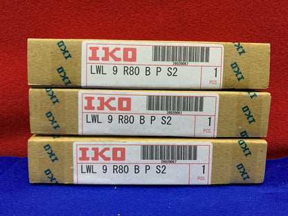 1 Lot Hoeveelheid van 3 - IKO Nippon Thomson Lineaire Geleiderail. LWL 9 R80 BP S2 