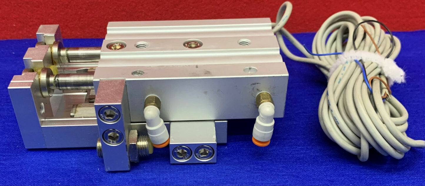 SMC Pneumatic Air Cylinder MXS16-40w/(2)SMC D-M9N Auto Switch Solid State Sensor