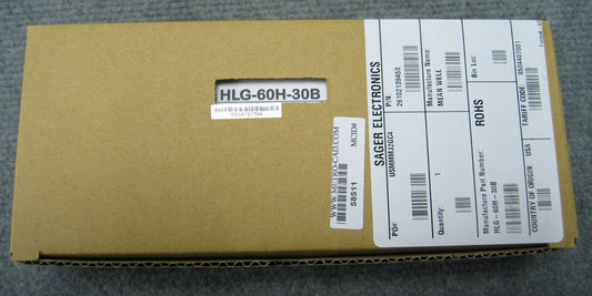 MW / MEAN WELL / MEANWELL / SAGER ELECTRONICS HLG-60H-30B CLASS 2 POWER SUPPLY