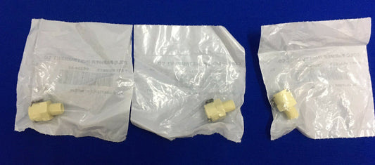 LOT OF 3 COLE-PARMER COLE PARMER 08359-80 QUICK-DISCONNECT PIPE ADAPTER FITTING
