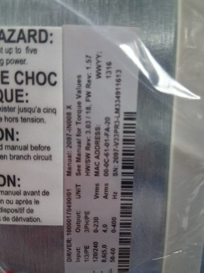 Allen Bradley KINETIX 350 SERVO DRIVE  2097-V33PR3-LM PN-102499 120V /240  NEW
