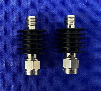 PASTERNACK PE7013-20 Fixed In-Line, Resistive PI Attenuator 20 Db 5W 1 LOT QTY 2