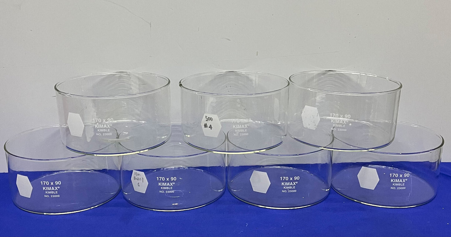 KIMAX®  KIMBLE 170x90mm CRYSTALLIZING DISH 23000 - 1 LOT QTY 7