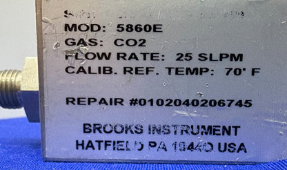 BROOKS MASS FLOW SENSOR 5860E SERIES - ITEM APPEARS TO HAVE BEEN REPAIRED