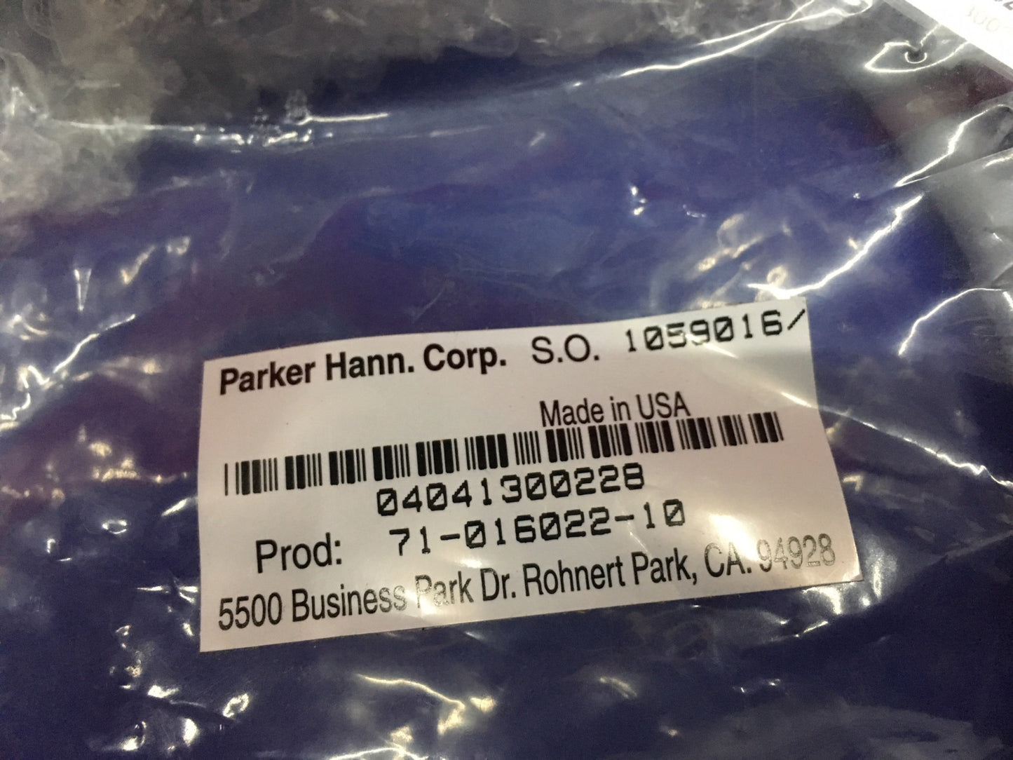 Parker Hannifin Corp. 10' cord. Model 71-016022-1. S.O. 1059016. New.