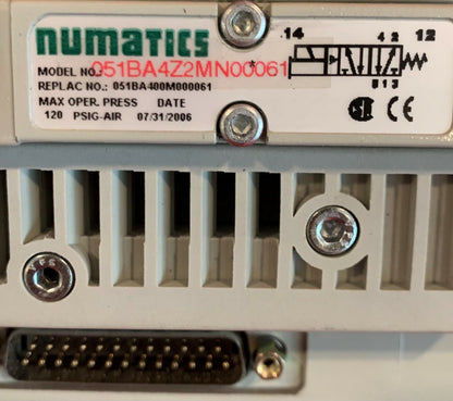 NUMATICS SOLENOID PNEUMATIC VALVE ASSEMBLY BANK 051BA4Z2MN00061