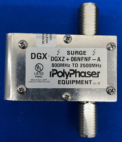 POLYPHASER ® EQUIPMENT DGX ® / DGXZ+06NFNF-A PROTETTORE DI CIRCUITO AD ANELLO ISOLATO