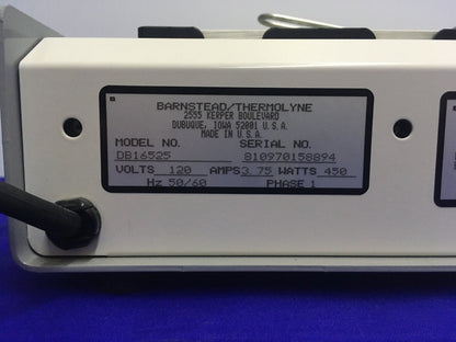 BARNSTEAD / THERMOLYNE DB16525 TYP 16500 DRI-BATH 120 V 3,75 A 450 WATT 