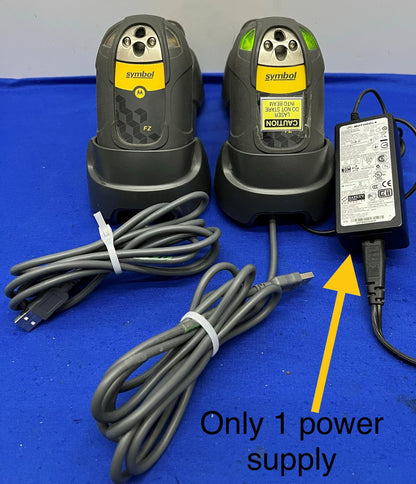 SYMBOL MOTOROLA BARCODE SCANNER LS3578 met OPLAADSTATION - 1 PARTIJ HOEVEELHEID 2