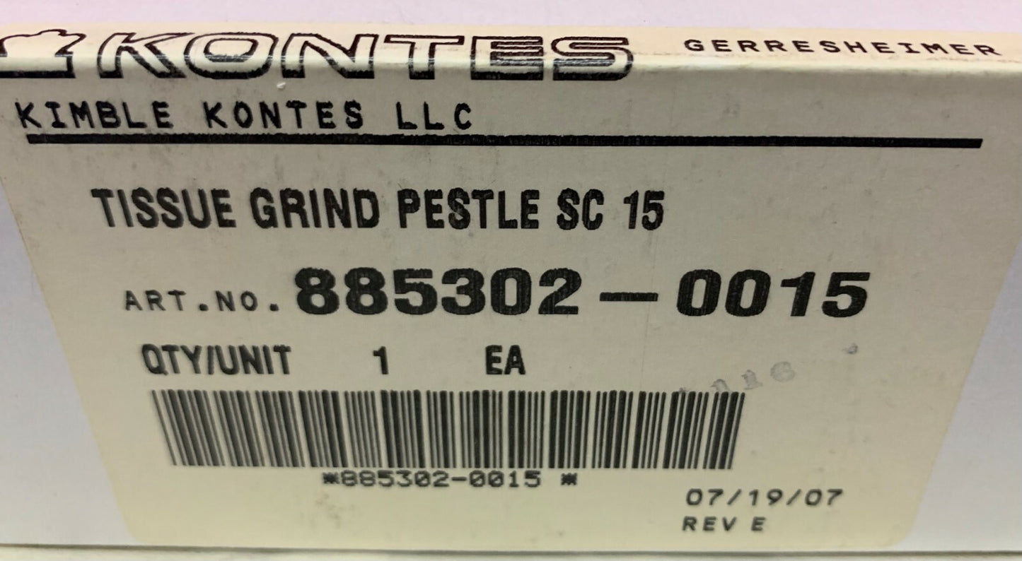 Kimble Kontes Tissue Grind Pestle SC 15 885302-0015