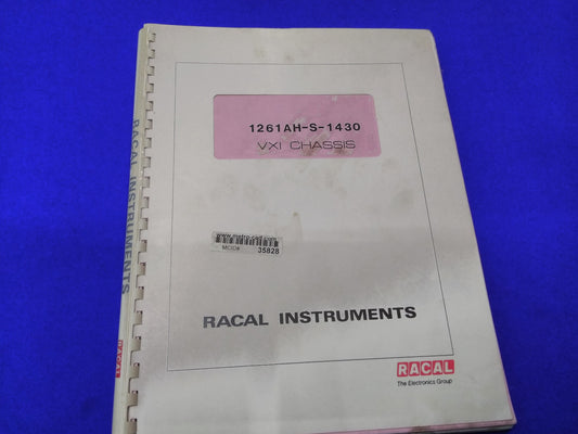 Racal Instruments, Inc. Installation Manual 1261 AH-S1430 VXI Chassis / 1261A