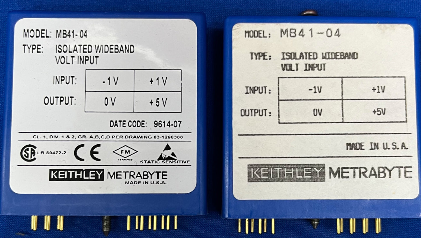 1 LOT QTY 4 -  KEITHLEY MB41-04 METRABYTE/ASYST/DAC ISOLATED WIDEBAND MODULE