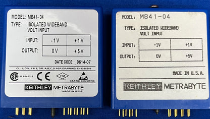 1 LOT QTY 4 -  KEITHLEY MB41-04 METRABYTE/ASYST/DAC ISOLATED WIDEBAND MODULE