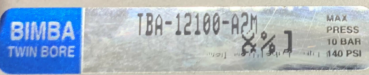 Bimba TBA-12100-A2M Twin Bore Actuator Air Table Slide w/SMC D-F9N Sensor