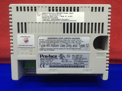 PRO-FACE 3180053-03 ST401-AF41-24V TOUCH SCREEN 24V DC 0.29A MISSING HARDWARE
