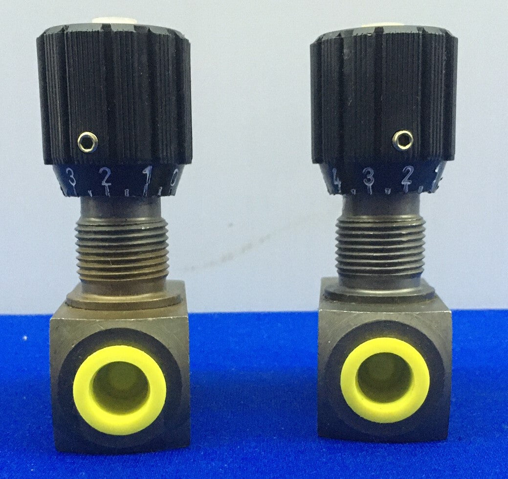 1 LOT QTY OF 2 - FLUTEC DRV-08-01.1/0 / DRV080110 FLOW CONTROL VALVE 1/4"