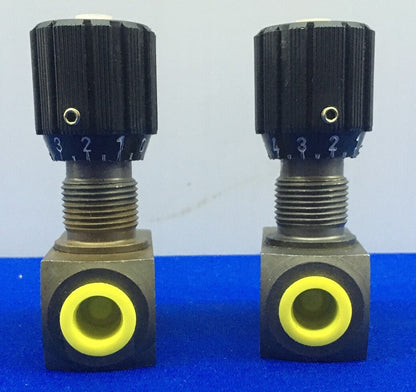 1 LOT QTY OF 2 - FLUTEC DRV-08-01.1/0 / DRV080110 FLOW CONTROL VALVE 1/4"
