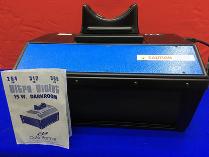 Cole Parmer Darkrooms 9818 Series Darkroom Chromatography Viewer UV Cabinet
