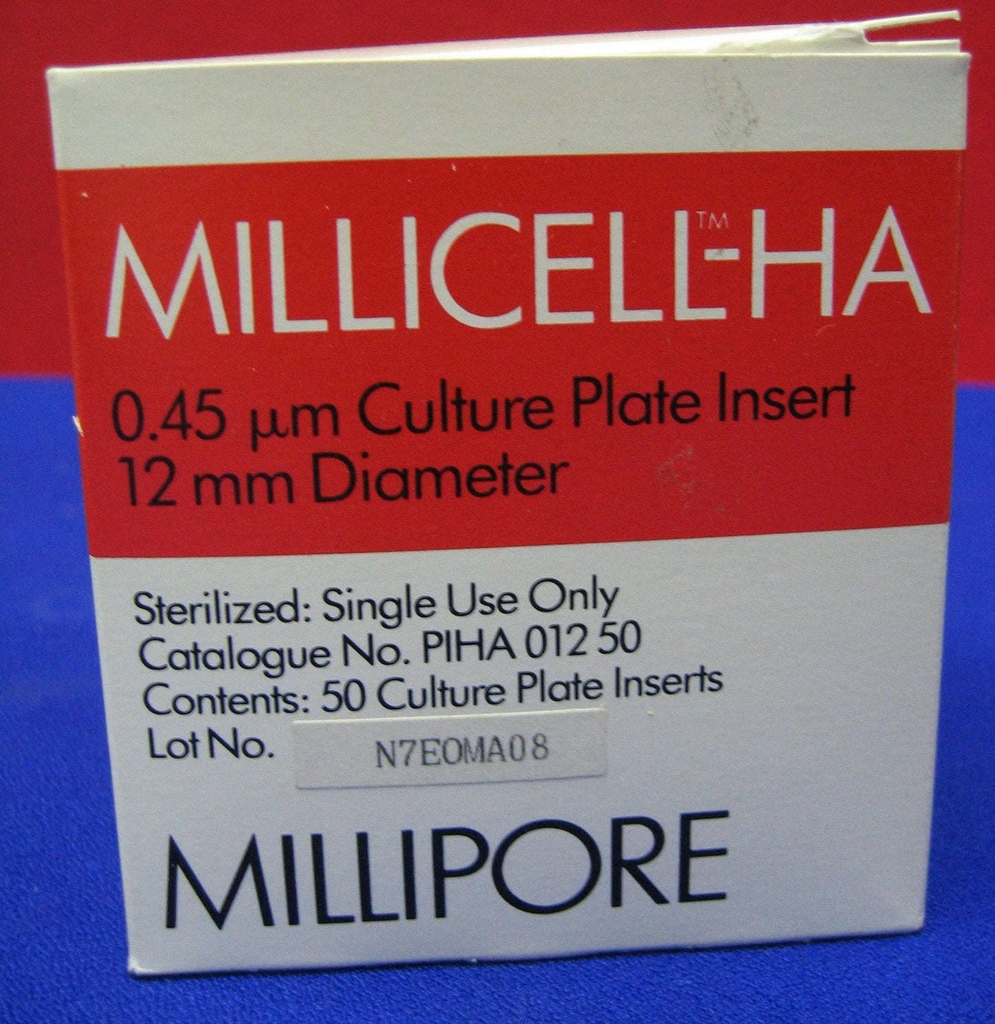 MILLIPORE PIHA 012 50 PIHA01250 LOT NO.N7EOMA08 0.45um CULTURE PLATE INSERTS