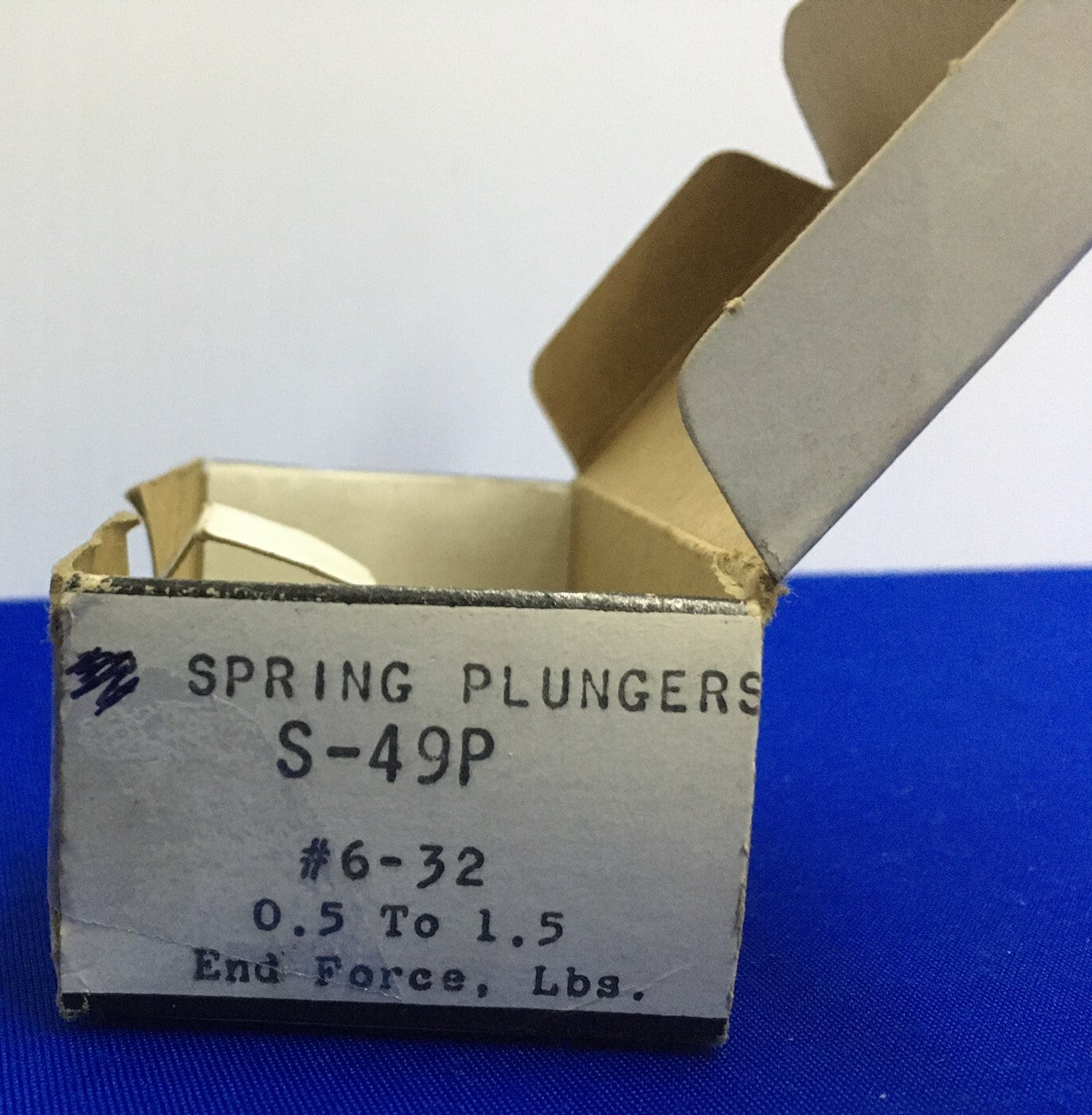 VLIER ENGINEERING S-49P SPRING PLUNGER #6-32  0.5 TO 1.5 END FORCE LBS