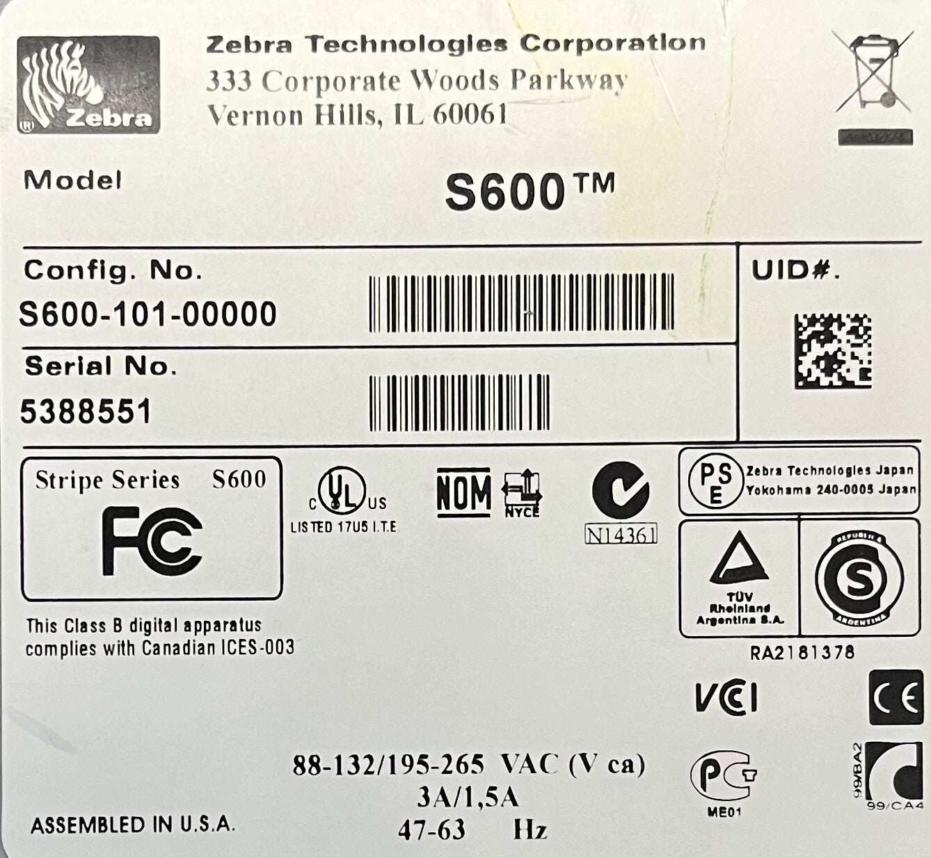 Imprimante Zebra Stripe® S600™ S600-101-00000 - 1 lot, 2 pièces - Pièces/Réparation