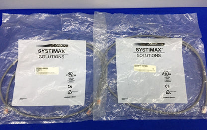 1 LOT QTY OF 2 - SYSTIMAX ® SOLUTIONS CPC3312-03F005 / GS8E-GY5 PATCH CORD