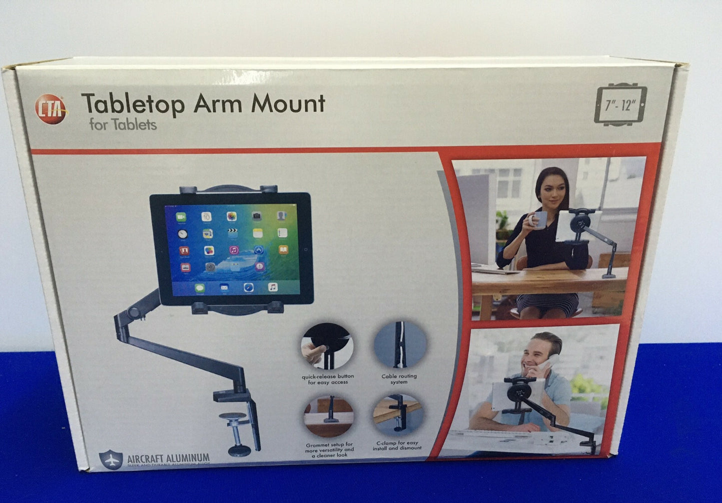 BRAZO DE SOPORTE DE MESA PARA TABLET CTA DIGITAL 48XL82 GRIS