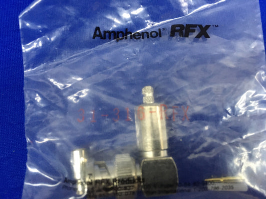 AMPHENOL 31-316-RFX / 031-316-RFX RIGHT ANGLE CRIMP PLUG,RF COAXIAL CONNECTOR