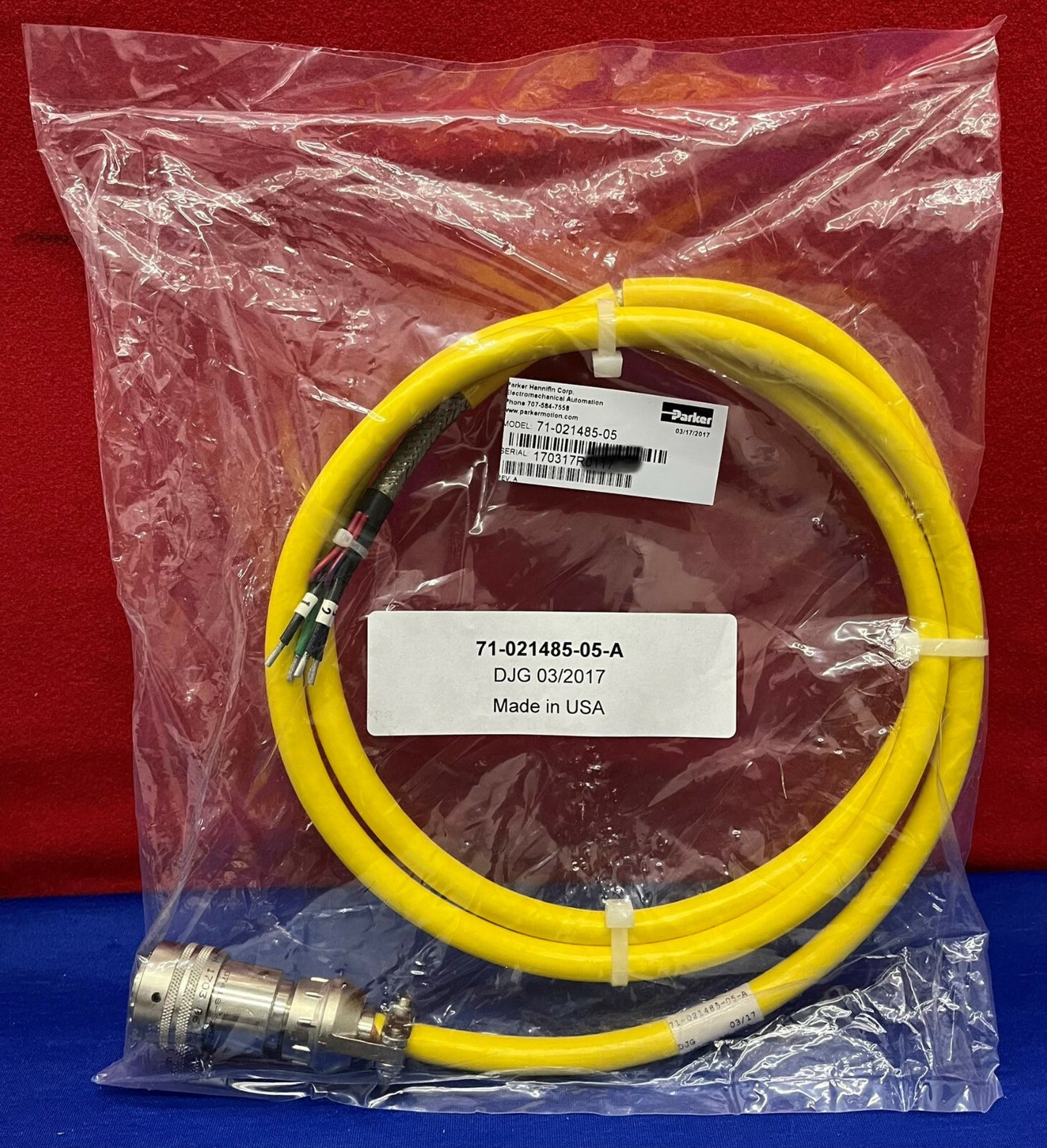 Parker Compumotor Cable 71-021485-05 A Motor Rotary Cable 5ft