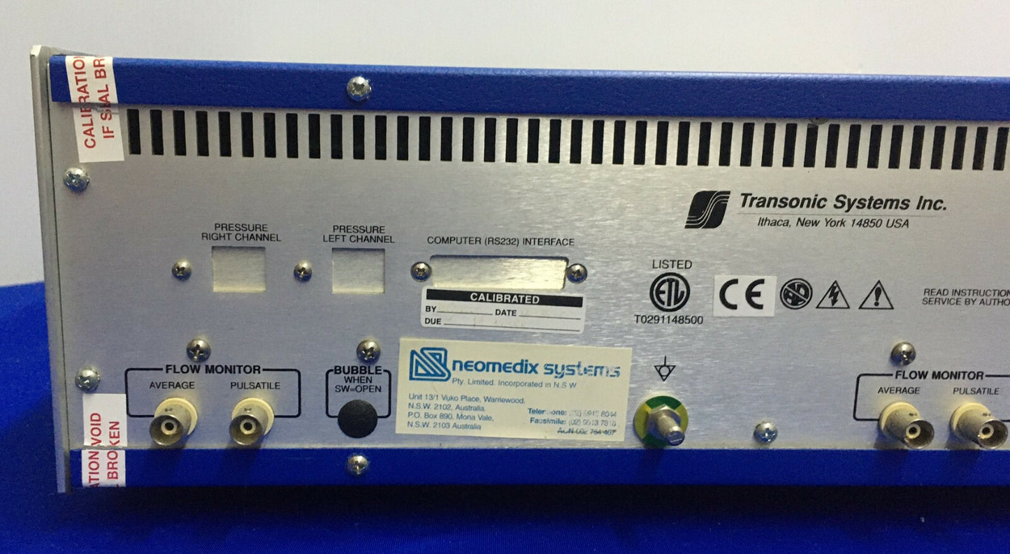 TRANSONIC SYSTEMS T206 SMALL ANIMAL BLOOD FLOW METER